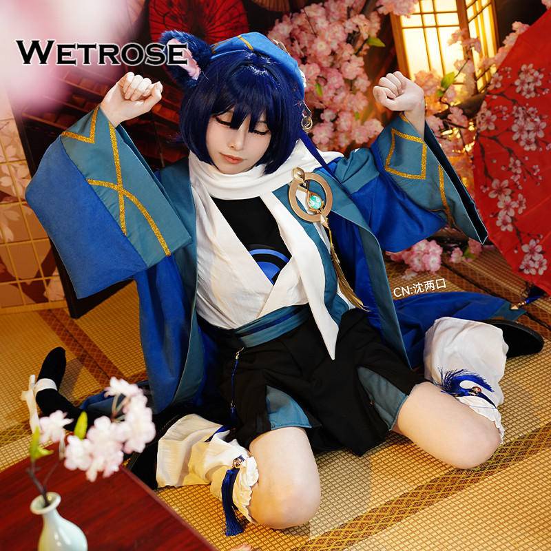 【Wetrose】 New Doujin Genshin Impact Cosplay Costume Wanderer Scaramouche Baby Derivative Costume Women Cat Girl Cosplay Set