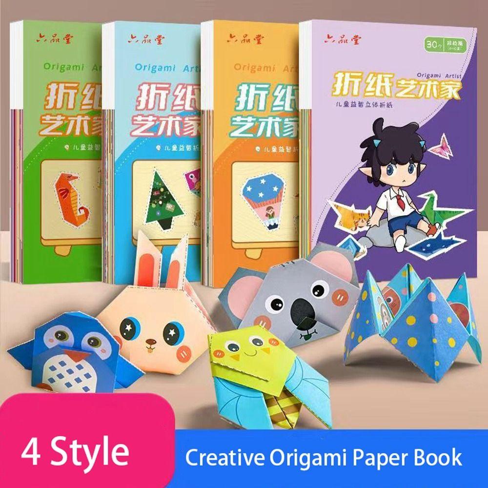 REBUY Rebuy Origami Paper Book Game Edukasi Siswa Keluarga Anak Handmade Tk Mainan Lipat Motif Hewan Puzzle 3D