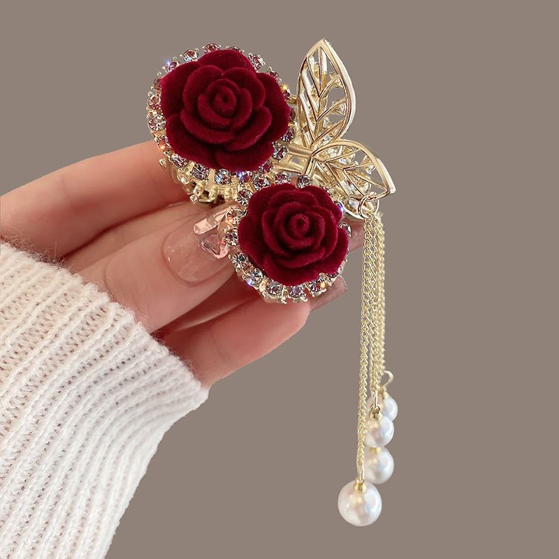 NEW Jepit Rambut Korea Jedai Mawar Rumbai Fashion Wanita Elegan High Quality Impor