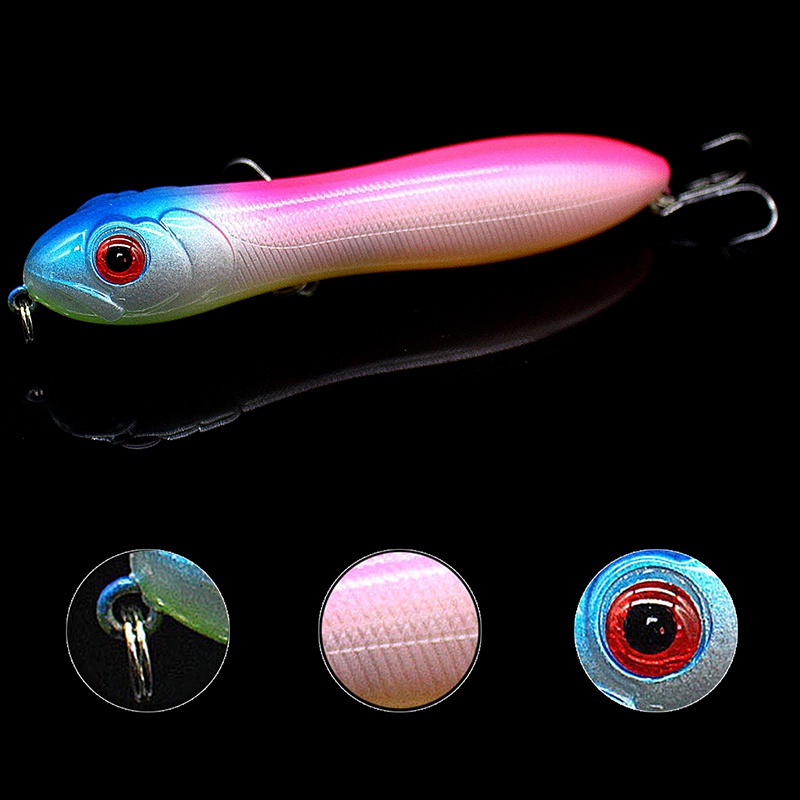 Skid 10CM15.6g Snake Head lure Pensil lure casg Panjang Memancing Untuk Bass Pike lure Permukaan Gila darter Suara Keras SKK