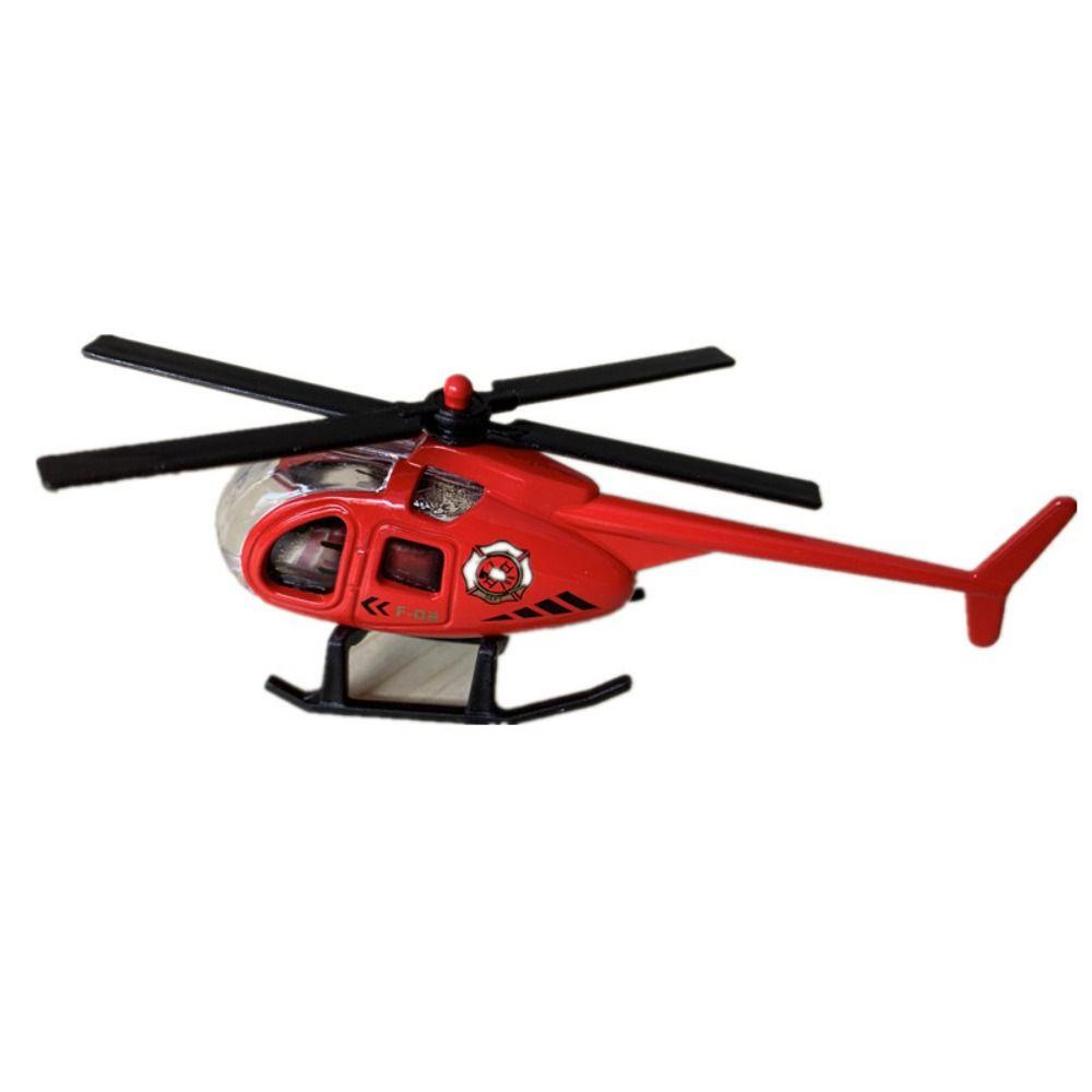 NEEDWAY Needway Diecast Helikopter Mainan Dekorasi Kerajinan Anak Pesawat Patung Ornamen Rumah Properti Fotografi Helikopter Mainan Simulasi Helikopter