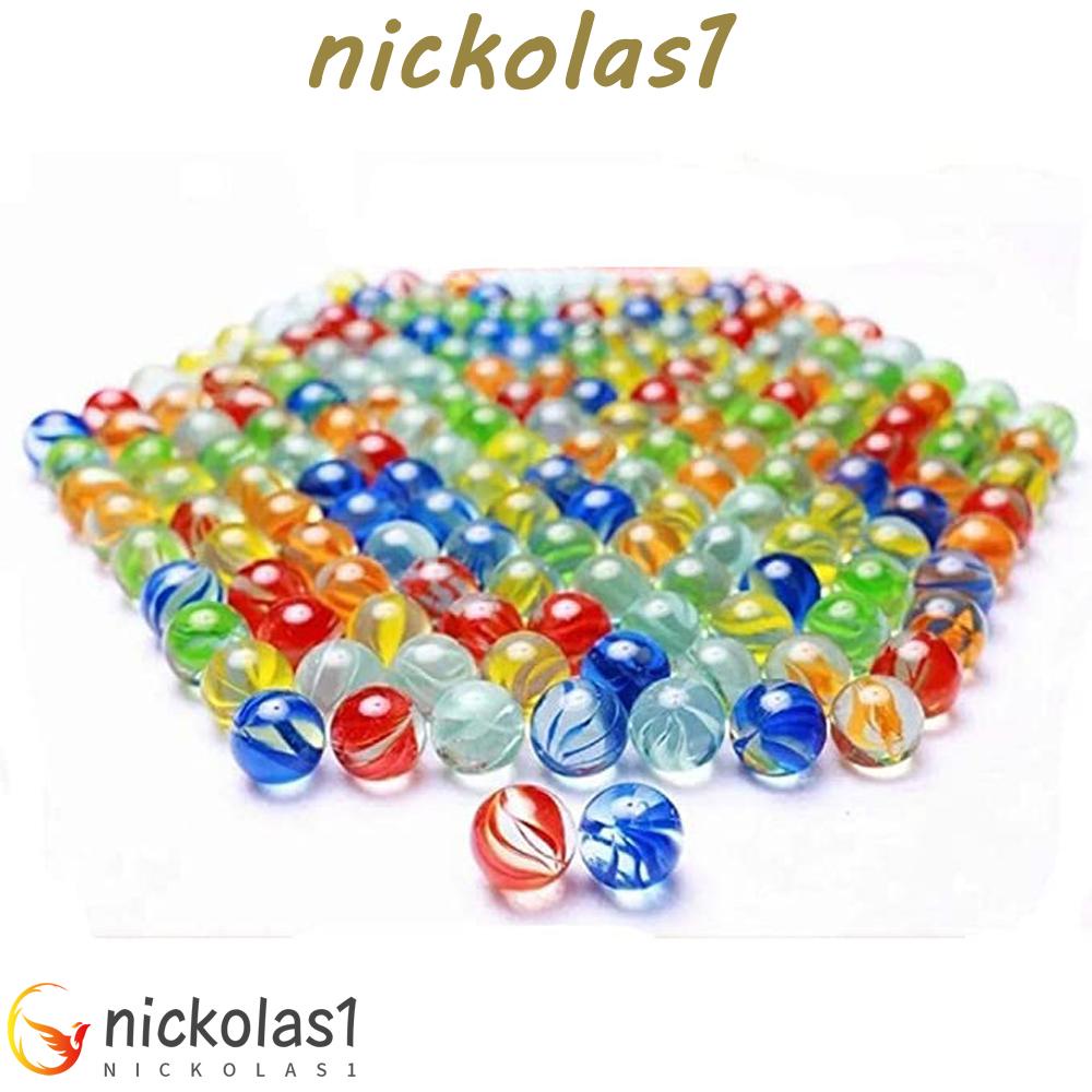 Nickolas1 Mainan Tepuk Kelereng Kaca Home Decor Solitaire Toy Pinball|Bola Pantul Warna Warni 14mm