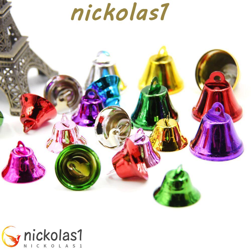 Nickolas1 Lonceng Kecil Mini Warna-Warni Pesta DIY Kerajinan Aksesoris Dekorasi Liontin Natal