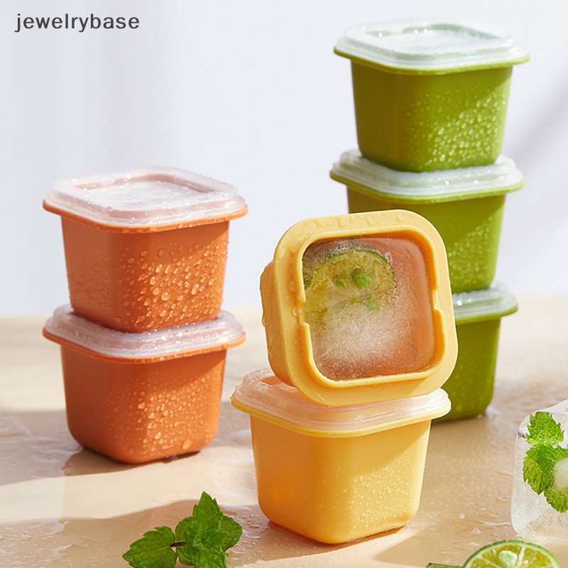 [jewelrybase] Es Batu Merdeka Cetakan Ice Tray Besar Silikon Penyimpanan Rumah Membuat Es Kotak Butik