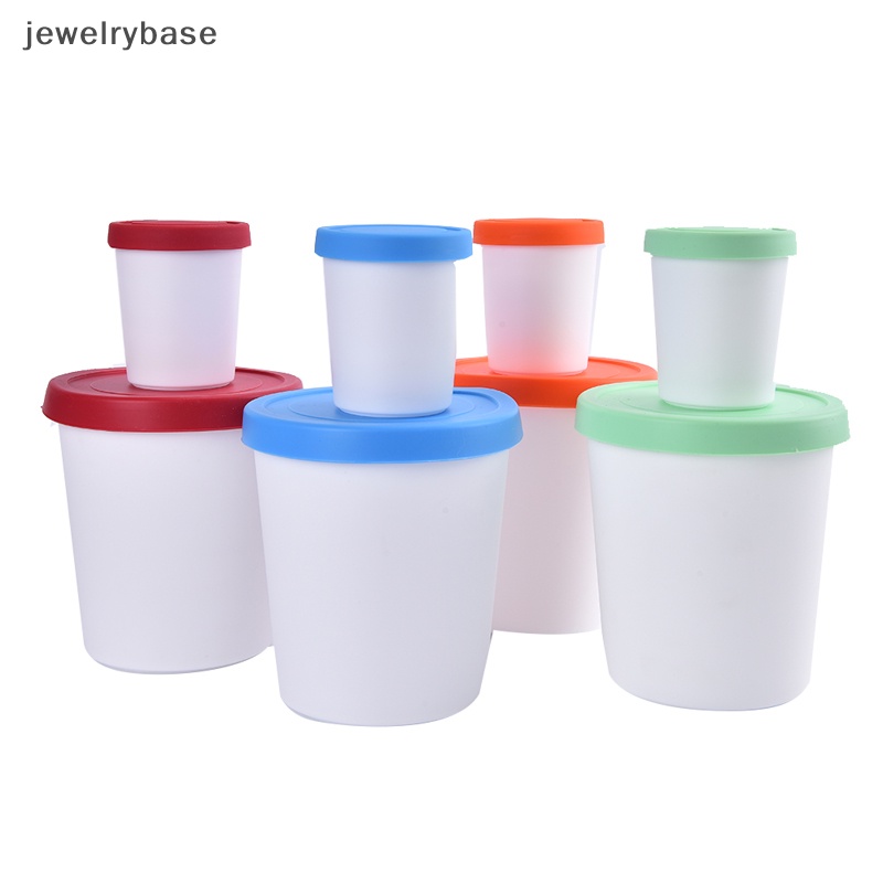 [jewelrybase] Wadah Es Krim Cup Reusable Freezer Storage Tub Dengan Tutup Sealing Ketat Butik