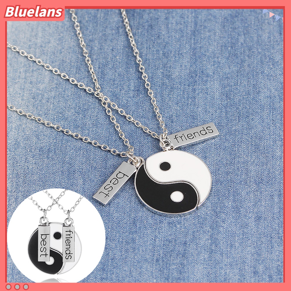 [BLS] Fashion Yin-yang Simbol Sahabat Surat Kalung Liontin Rantai Perhiasan Hadiah