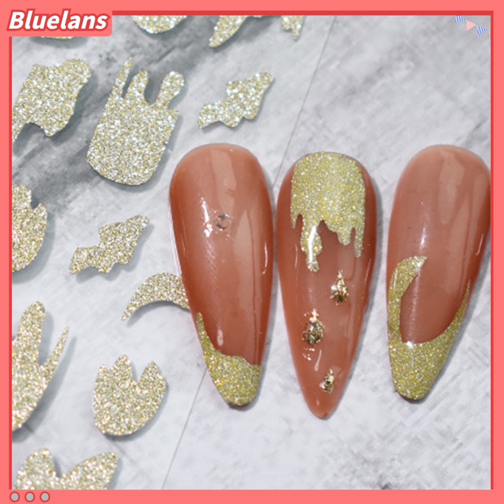 [BLM] Stiker Kuku Tidak Luntur Efek 3D Ultra Tipis Swirl Stripe Tape Winter French Graphic Slider Decor Untuk Manicure