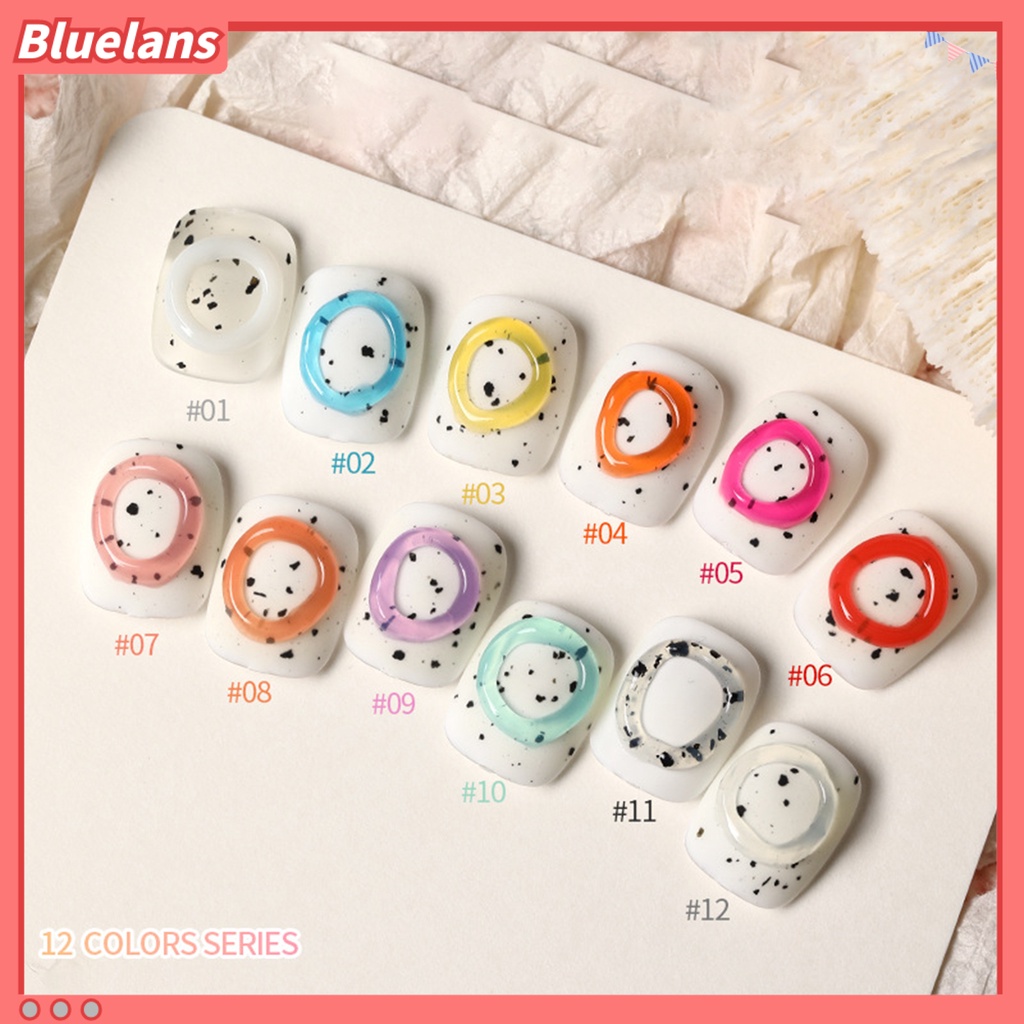 [BLM] 10g Nail Color Polish Wash-Free Finger Art Ukir Permen Warna Lukisan Gel 3D UV Art Polish Untuk Perempuan