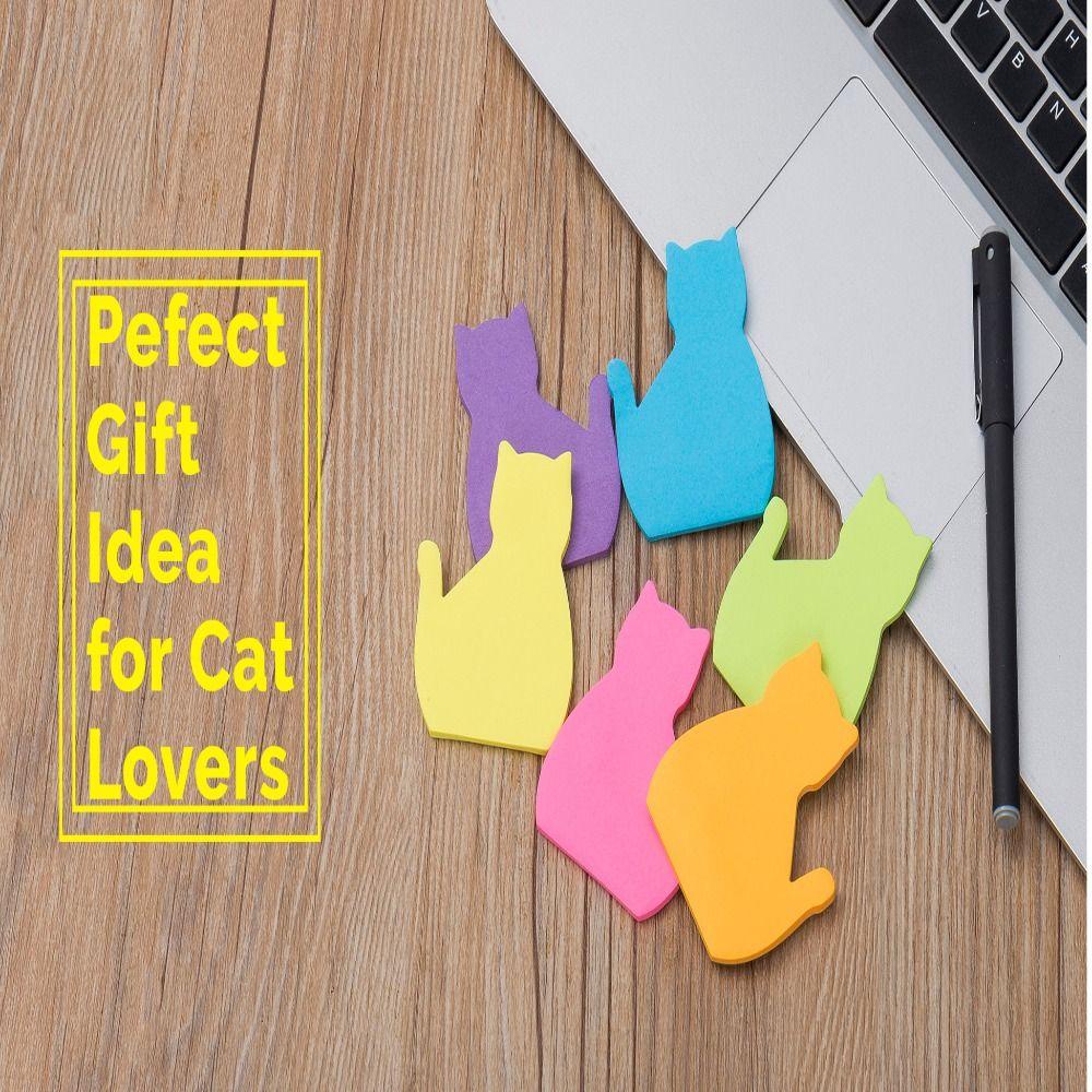 Nanas 12pad Self-Stick Notes Perlengkapan Kantor Siswa Stiker Pesan Kucing