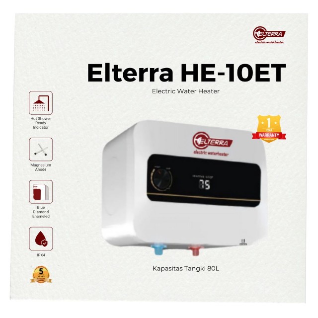 ELTERRA Water heater Listrik 10 liter ET 10L 350 watt pemanas air kamar mandi listrik low watt