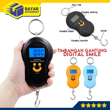 Timbangan Digital Gantung Portable Portabel Scale SMILE