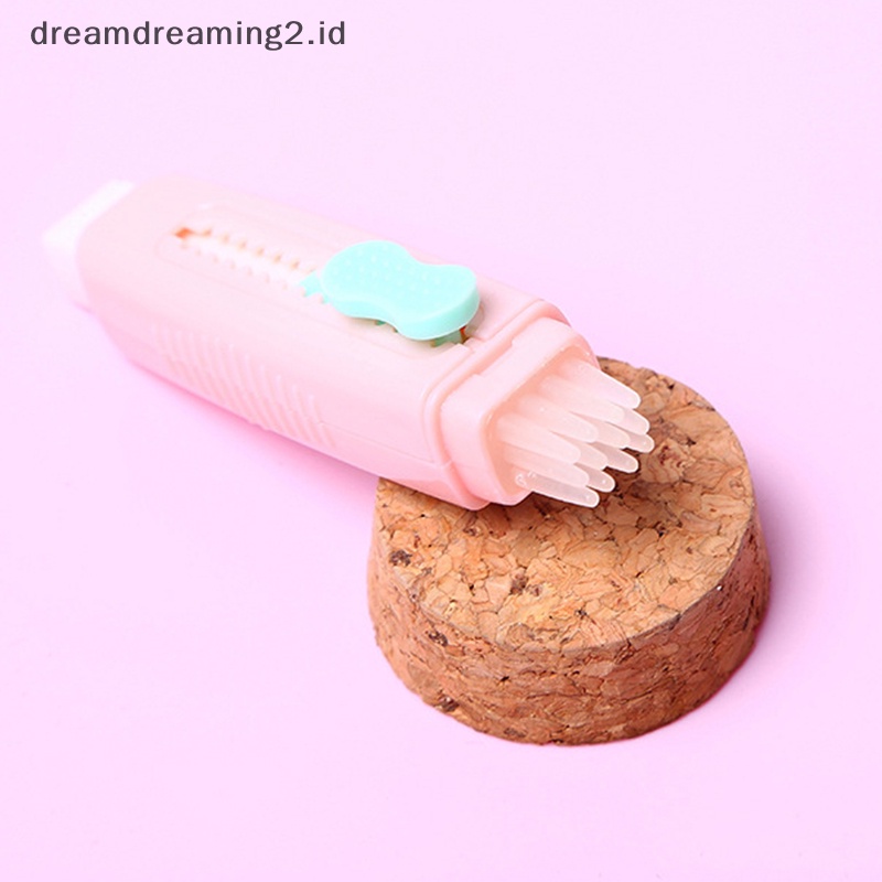 (drea) Penghapus Pensil Tarik Dorong Dengan Sikat Lembut Gambar Anak Wrig Lap Alat Tulis //