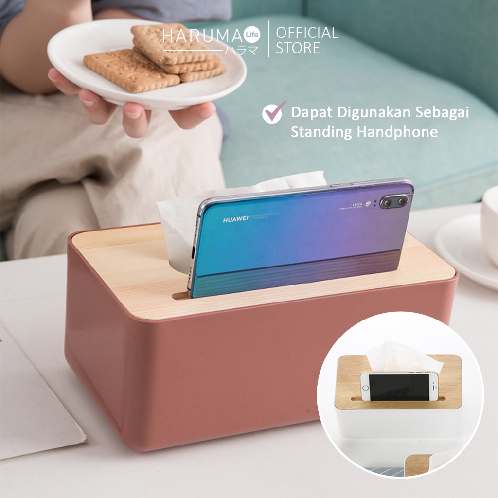 Tissue Box Wooden Cover / Tempat Tissue Cover Wooden / Kotak Tissue Cover Wooden