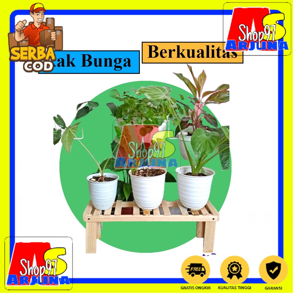 Standing pot bunga kayu jati belanda / STANDING POT / rak tanaman