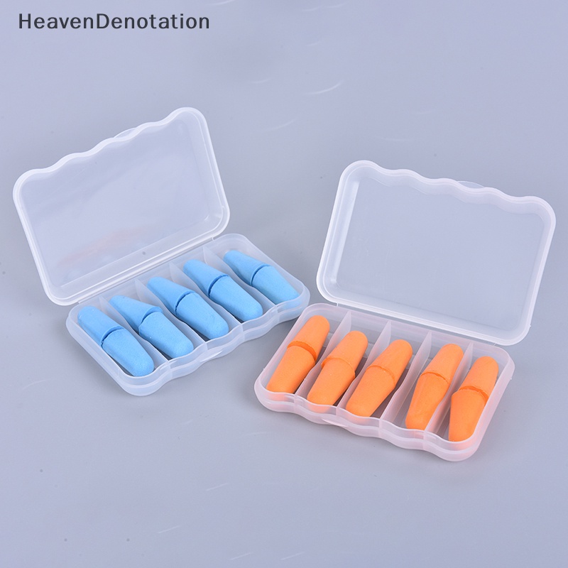 [HeavenDenotation] 5pasang Busa Ear Plugs Sleep Earplugs Noise Reduction Renang Earplug Anti Bising HDV