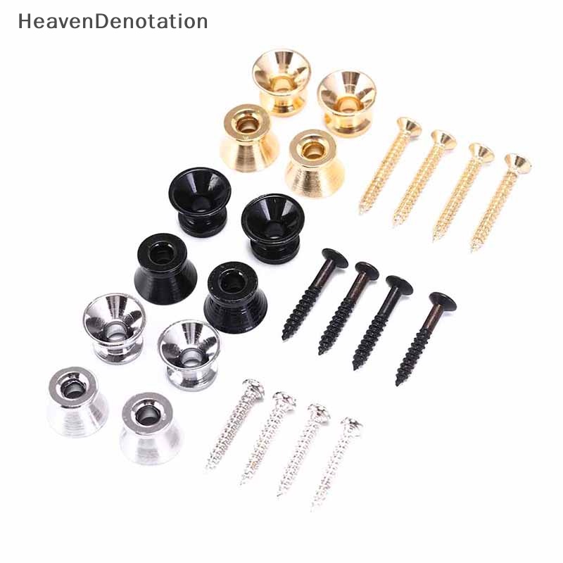 [HeavenDenotation] 4pcs Tombol Tali Gitar bass screw lock Pin Pasak Bantalan strap lock Tali Kunci HDV