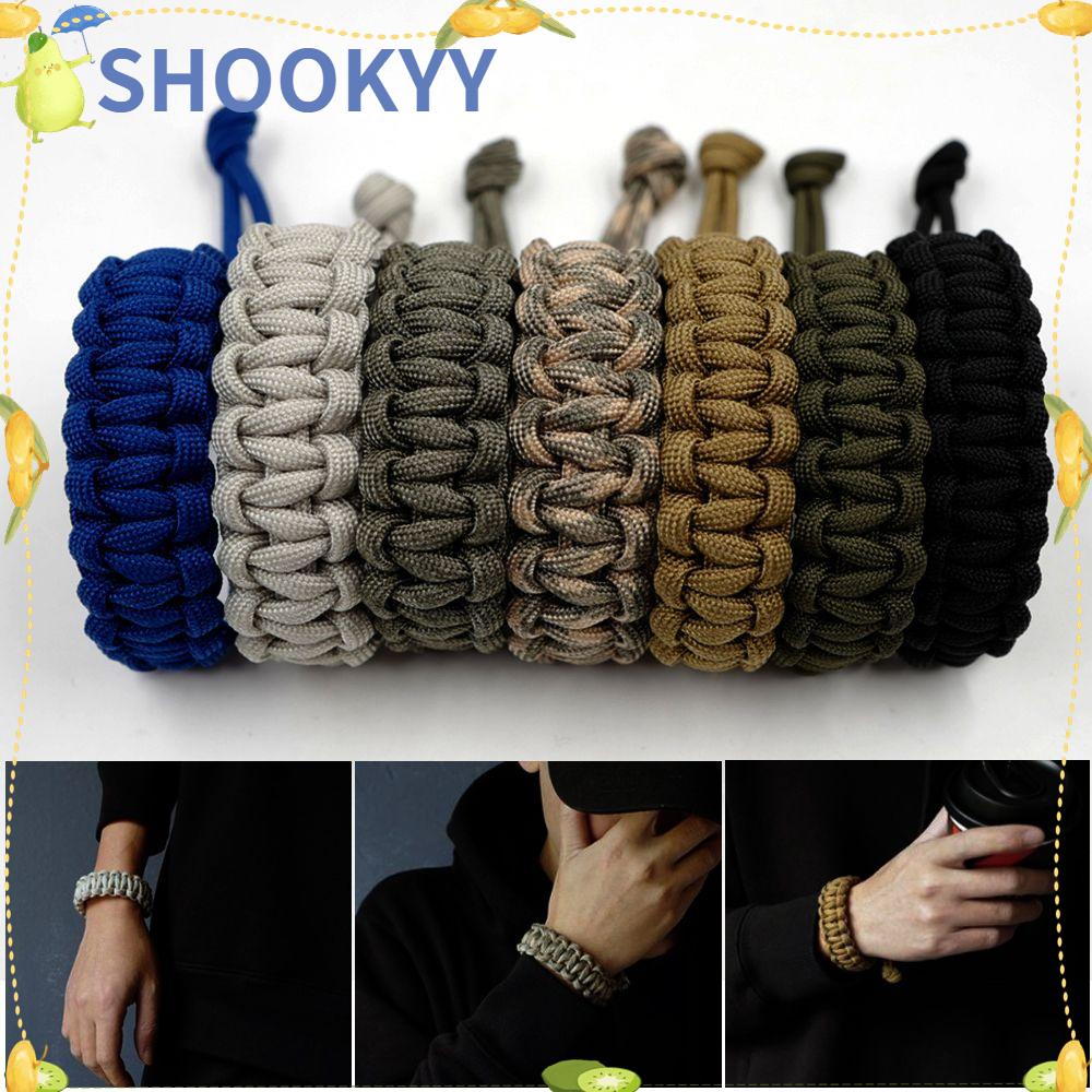 Chookyy 1PC Gelang Emergency Survival 7warna Tenun Aksesoris Luar Ruangan Paracord Cord