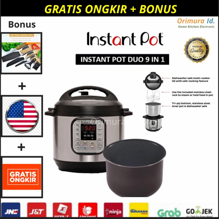 Instant Pot Duo 9 in 1 Pressure Cooker Slow Cooker Quart Multi Cooker