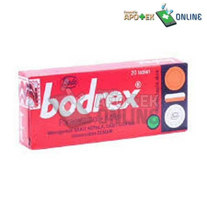 BODREX TABLET 1 BOX ISI 20`S / PARACETAMOL / DEMAM