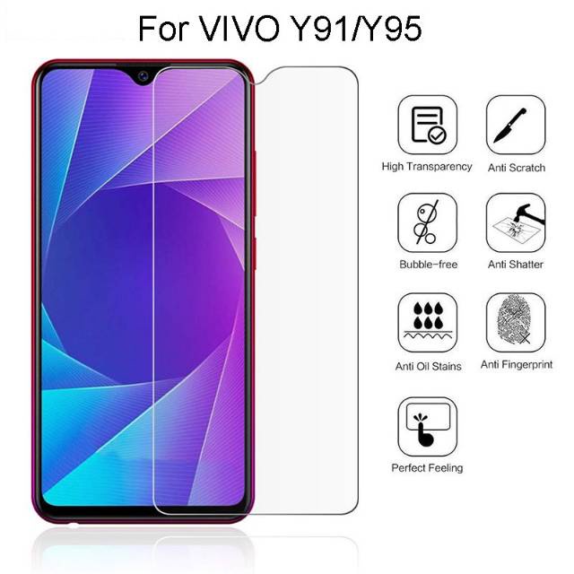 Tempered glass vivo y91 y91c y93 y95 glass bening full