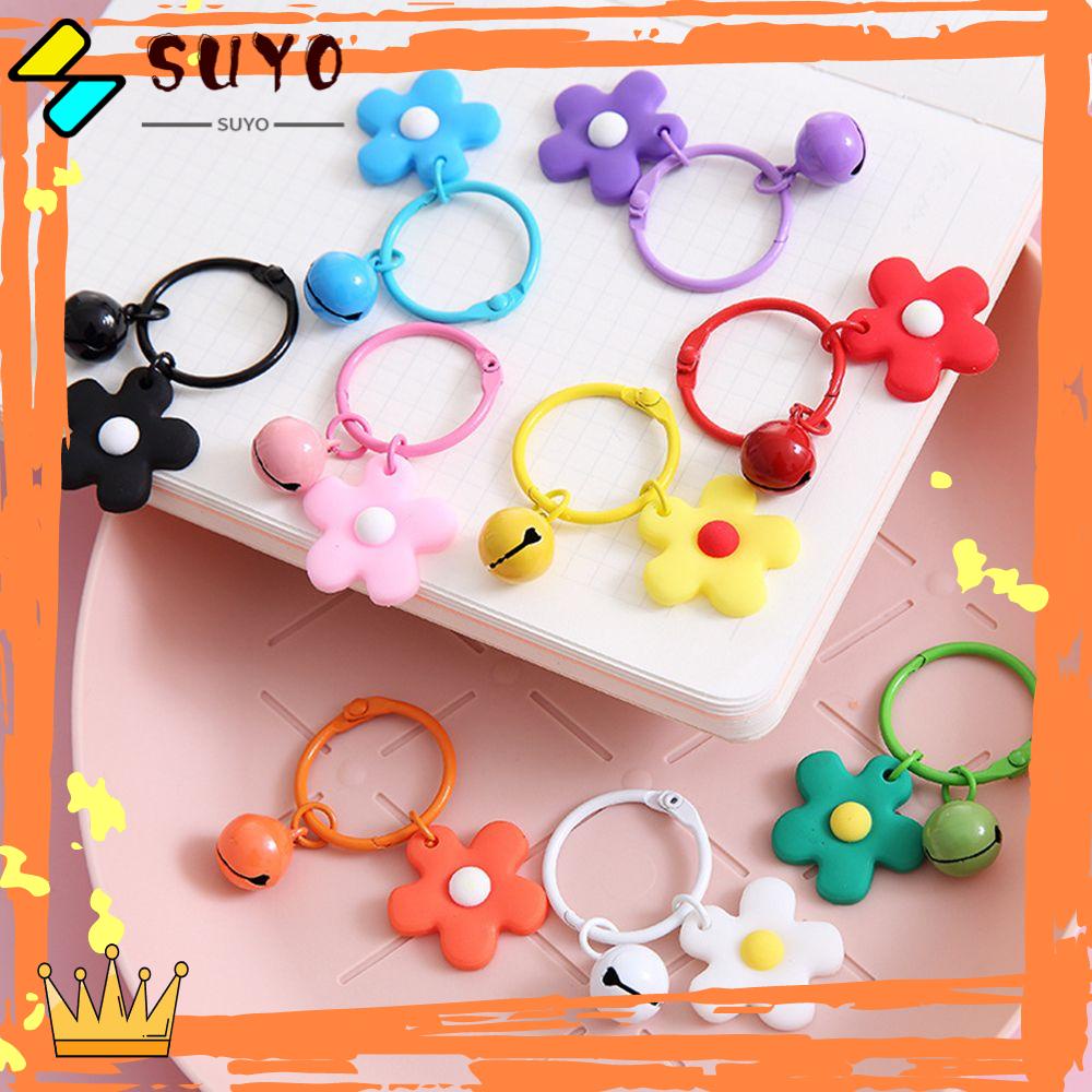 Suyo Gantungan Kunci Warna Permen Ins Angin Handbag Bell Bunga Kecil Key Chain