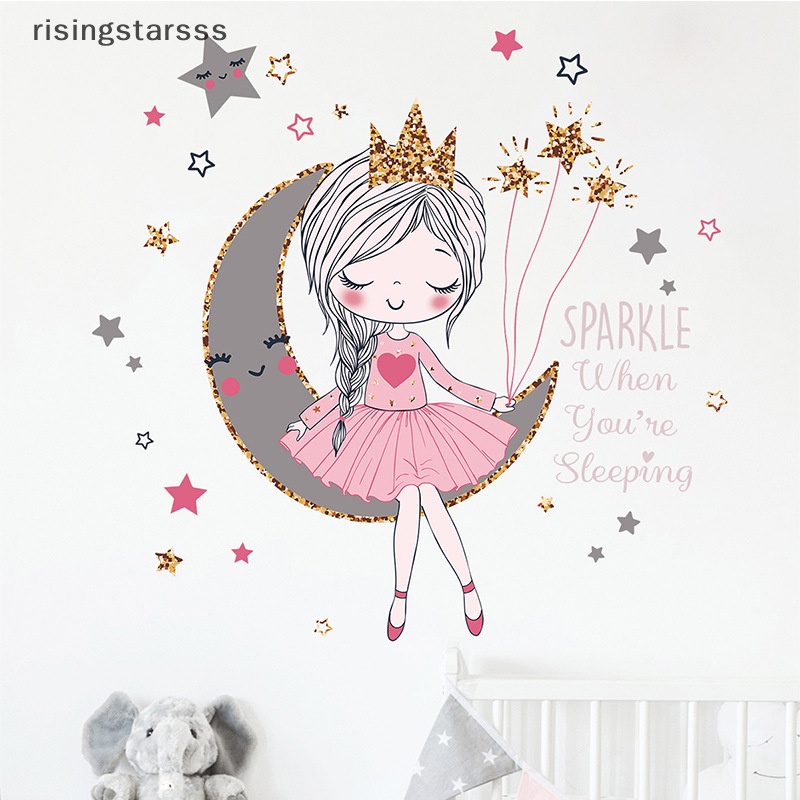 Rsid Span-new Princess on the moon wall er Dekorasi Kamar Anak Perempuan Kartun Cantik ers Jelly