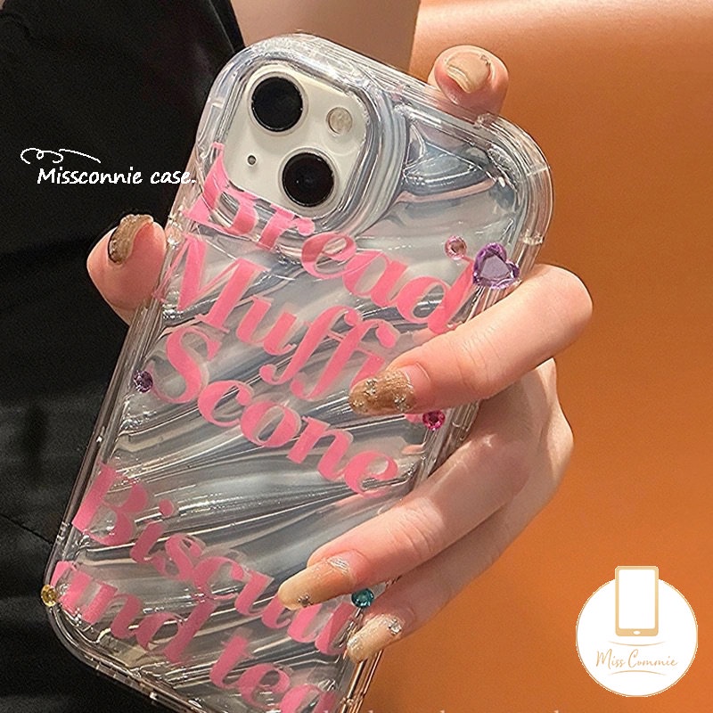 IPHONE Casing Bening Kartu Laser Alfabet Inggris Mewah Kompatibel Untuk Iphone12 11 13 14 Pro Max7 8 Plus 6 6S 7 8 Plus XR X XS MAX SE 2020motif Korgasi Stereo 3D Kreatif Soft Cover