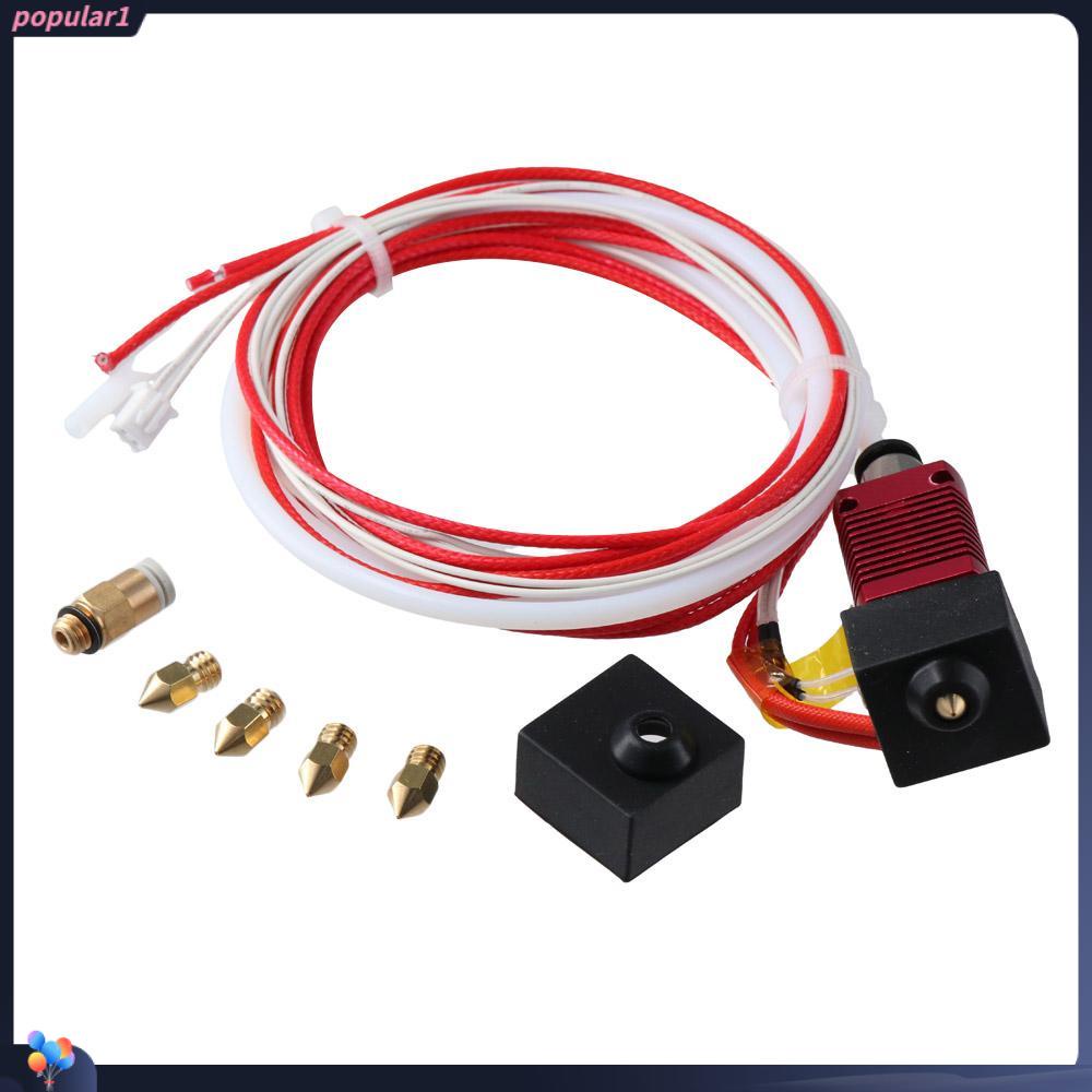 Hot End Kit Populer Untuk Ender3 MK8 Extruder Kit 0.4mm Nozzle Sambungan Drat Luar