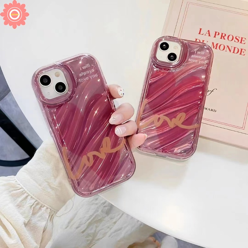 Casing Kartu Laser Mewah Kompatibel Untuk IPhone 7Plus 11 13 14 12 Pro Max7 8 6 6S Plus XR X XS MAX SE 2020 Fantasi Mutiara Shell 3D Stereo Korgasi Kreatif Huruf Sederhana Soft Cover