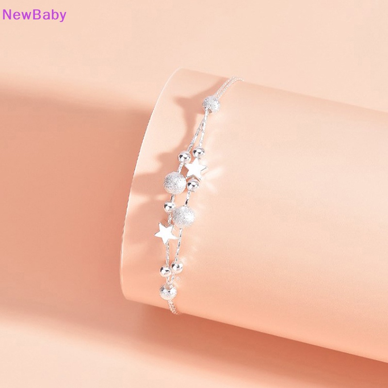 Newbaby Perak Beruntung Manik Pesona Gelang Untuk Wanita Rantai Bulat Bangles Perhiasan Fashion Berkualitas Aksesoris Natal ID