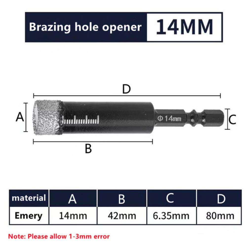 Lanfy Mata Bor Ubin Diamond Coated Brazing Diamond Drill Bit Hexagonal Shank Mata Bor Marmer Kering Untuk Kaca