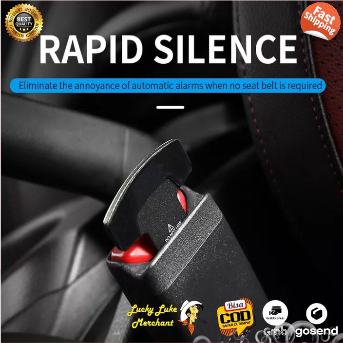 Sabuk Pengaman Dummy Mobil Seatbelt Buckle Alarm Stopper Fake Seat Belt Stoper Car Buzzer Silencer Stoper