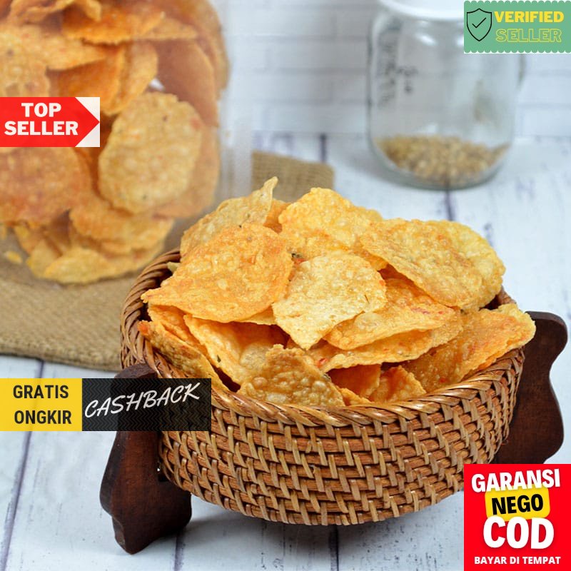 

Kecimpring mini 1 kg kecimpring pedas opak singkong pedas opak singkong mini krupuk singkong pedas .