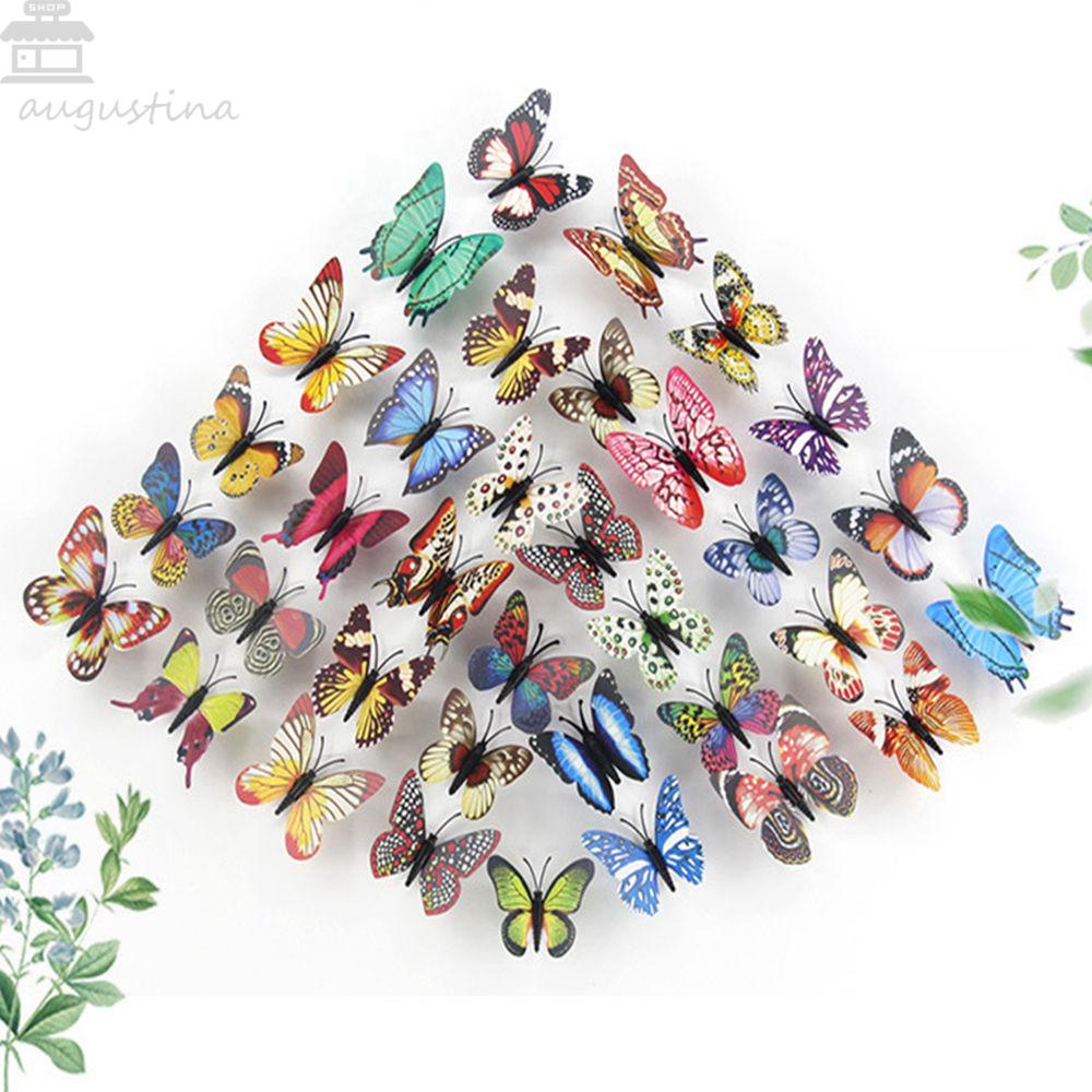 Agustinina Kupu-Kupu Bercahaya DIY Glow in Dark Pvc Plastik Magnet Art Kerajinan Simulasi Butterfly