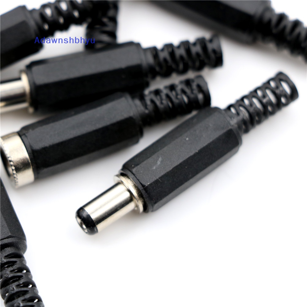 Adhyu 10pcs 5.5x2.1mm DC Power Female Plug Jack+Soket Konektor Jack Colokan Male ID