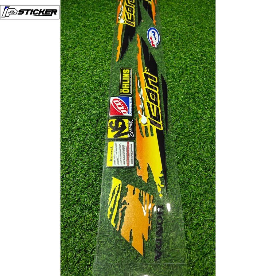 Striping Beat Karbu Icon Sport List Transparan Sticker Beat Polet orange item