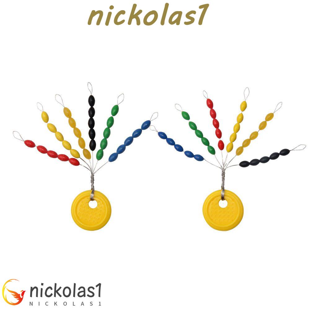 Nickolas1 Tali Pancing Plug Pelampung Warna Warni Aksesoris Pancing Konektor Oval Multicolor Float Stopper Karet Pelampung Space Beans