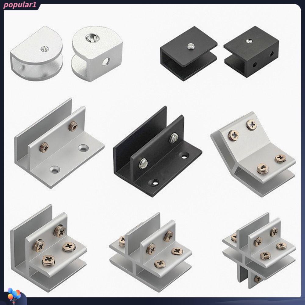 Populer Penjepit Kaca Tebal Nikel Finish Furniture Hardware Panel Bracket Untuk Untuk 6-12mm