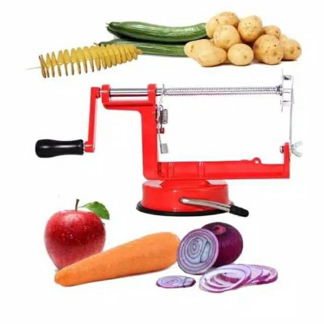 Spiral Potato Slicer Chips Pemotong Kentang Spiral / Alat Pembuat Keripik Kentang / Serutan Parutan