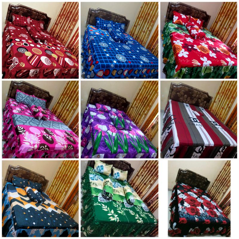 SPREI RUMBAI SIZE KING NO 1 180 x 200 FREE SARBAN SARGUL I SPREI RENDA MODERN MOTIF MEWAH