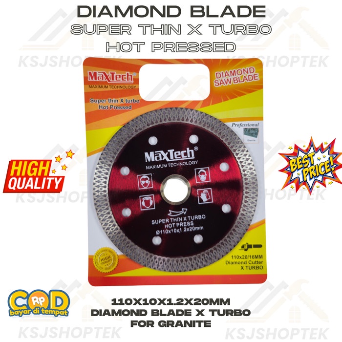 Diamond Blade For Granite Maxtech Diamond Wheel X Turbo Merah Granit