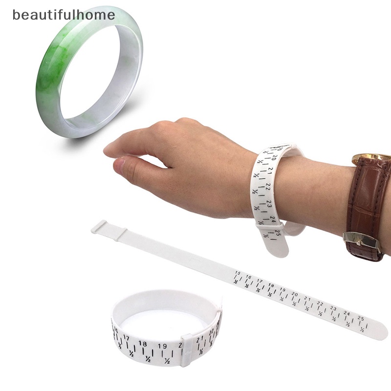 {beautifulhome} Bracelet sizer Gelang Tangan Plastik Alat Ukur bangle jewelry making gauge hand.