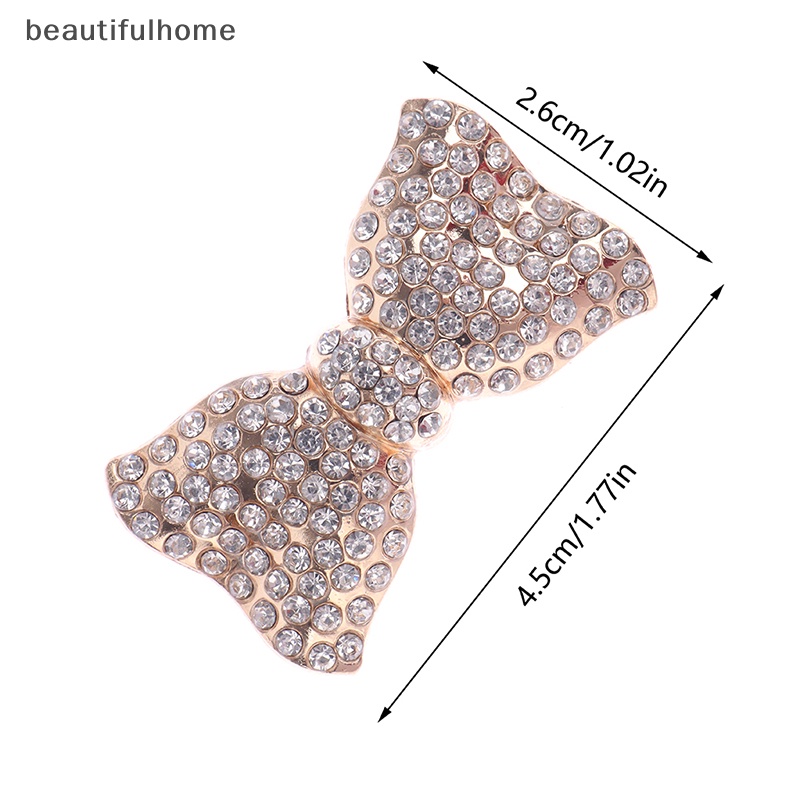 {beautifulhome} 1pc Women Shoes Clip DIY Ikatan Simpul Pesona Sepatu Perhiasan Rhinestones Sandal Gesper Dekorasi Tumit Tinggi Shoe Flower Shoes Accessories.