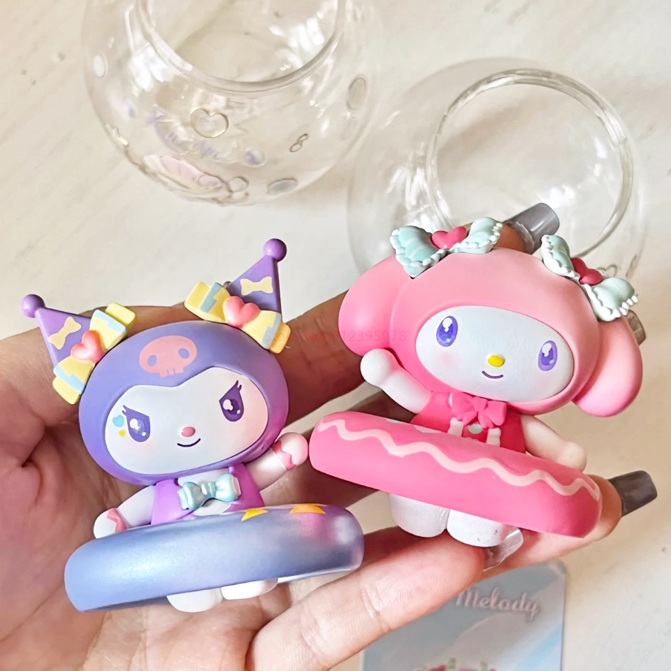 New Sanrio Hello Kitty Cinnamoroll Pompom Purin My Melody Storage Bisa Blind Box Dekorasi Kado