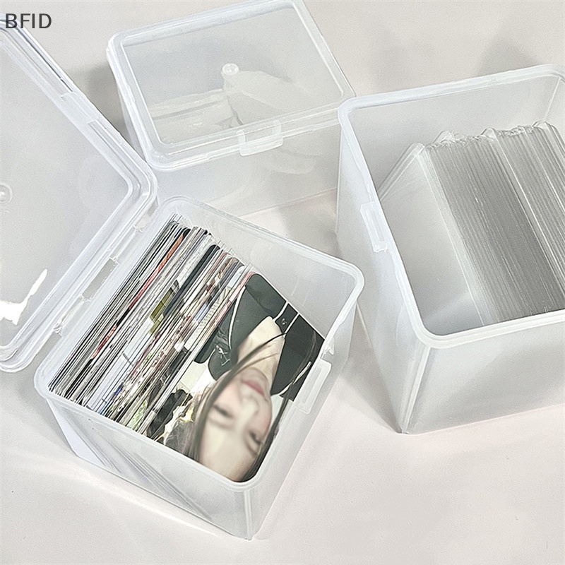 [BFID] Kotak Penyimpanan Photocards Stiker Transparan Korea Idol Card Holder Desk Storage Organizer Klasifikasi Box Alat Tulis [ID]
