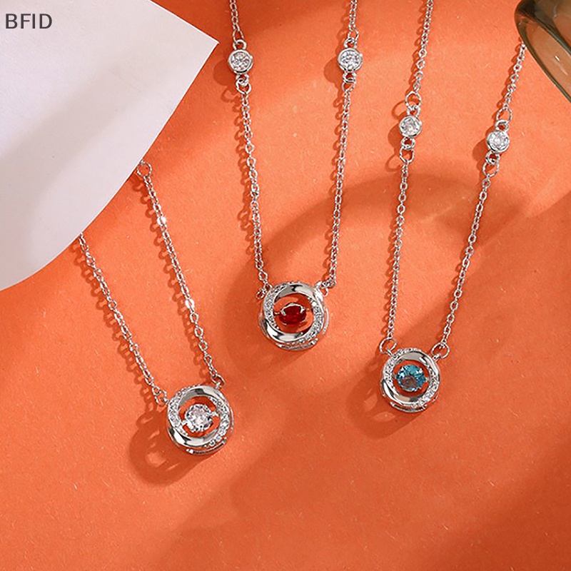 [BFID] Kalung Liontin Kristal Berongga Fashion Korea Rantai Warna Silver Untuk Wanita Pernikahan Perhiasan Aesthetic [ID]