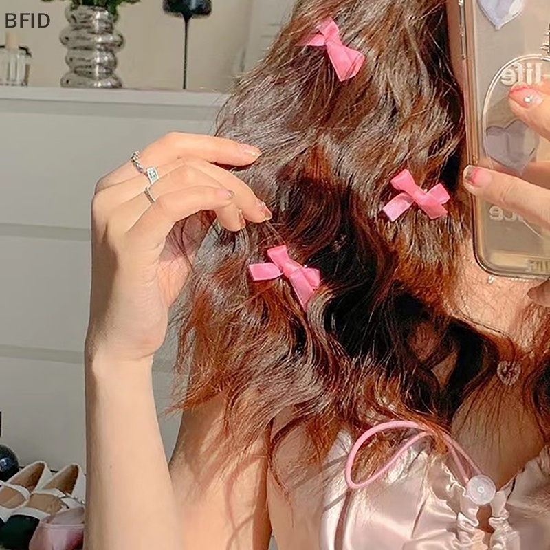 [BFID] 8pcs/set Jepit Rambut Ikatan Simpul Pink Kecil Untuk Perempuan Musim Panas Baru Lucu Poni Klip Hairslide Hiasan Kepala Aksesoris Rambut Untuk Wanita Perempuan [ID]