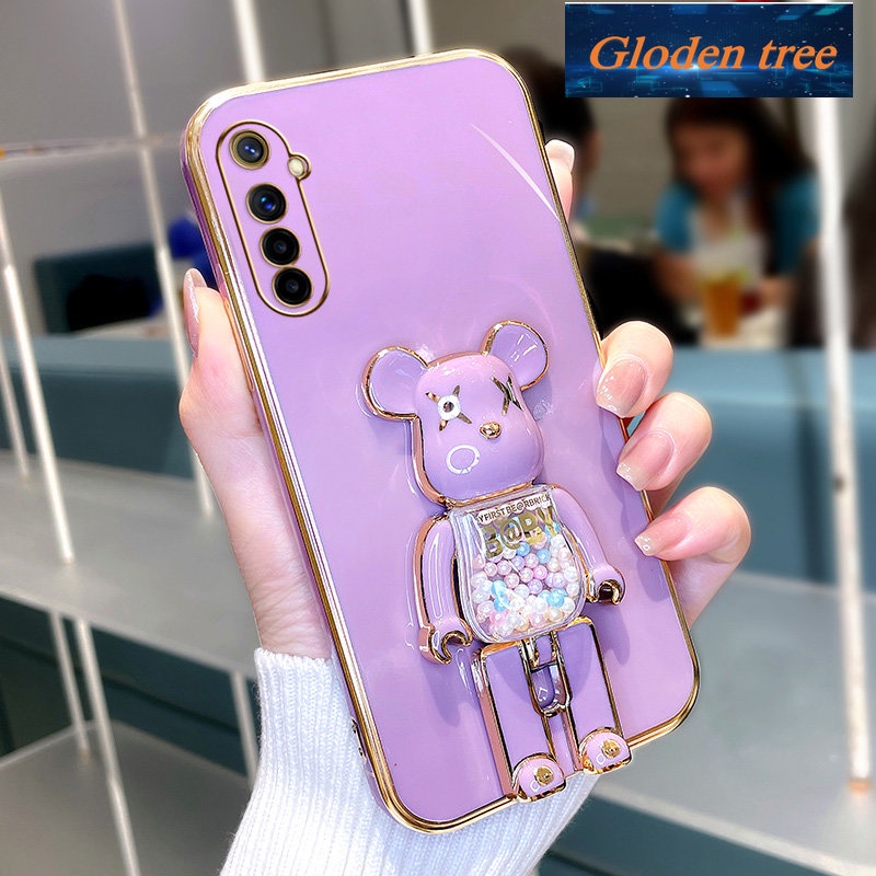 Toserbaloden pohon mustofaasing erkapealme 6 pro realme 6 Casing ponsel toserbaoftcase kampaslectroplated silikon shockproof kalilarotector suketmooth suketrote pentol suketumper suketover desain baru