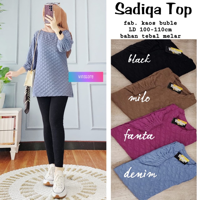 SADIQA TOP ORI VINSTORE | Kaos Buble