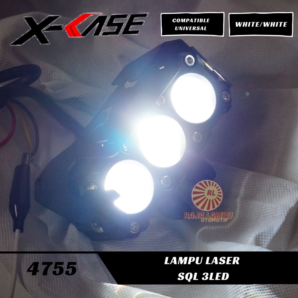 Lampu Tembak Led Laser D2 D3 SQL 3 Mata Plus Kipas Lensa Led 2 Warna Putih Kuning Hi lo Jauh Dekat Highlow Universal Motor Mobil Bisa Pakai Superbright Hi Low Waterproff